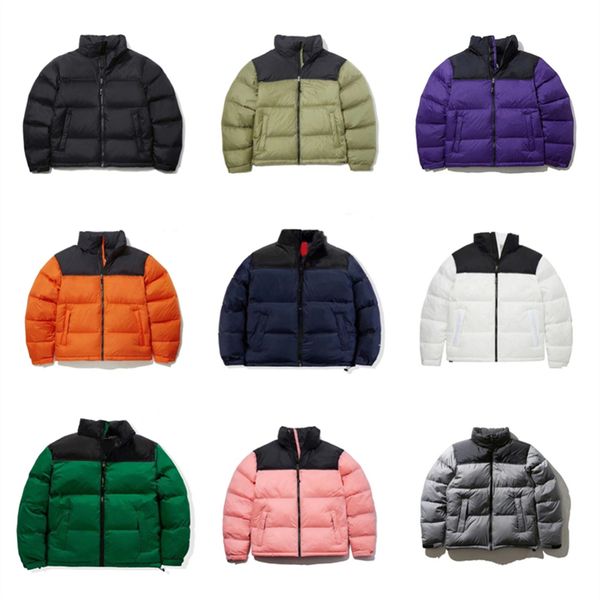 Jaqueta masculina de inverno Jaqueta feminina acolchoada de algodão com capuz jaqueta acolchoada de algodão bordada parka quente Jaqueta masculina acolchoada de algodão casaco com estampa de letras multicolorido M-XXL