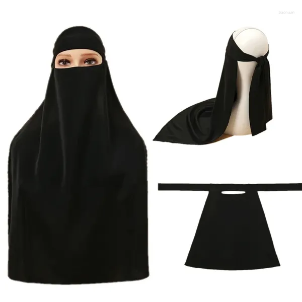 Roupas étnicas Ramadan Oração Khimar Árabe Islâmico Hijab Niqab Capa de Rosto Lenço Headwrap Abaya Xales Acessórios Muçulmanos