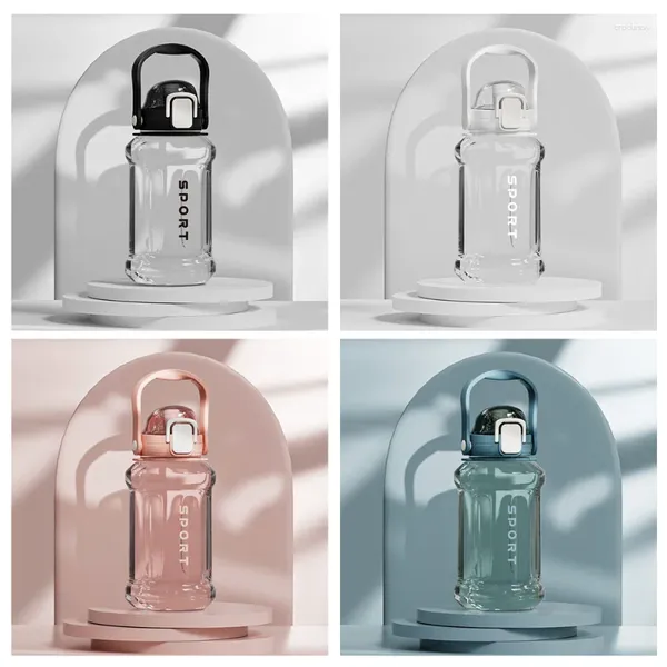 Garrafas de água garrafa para esportes portátil à prova de vazamento pc ginásio drinkware plástico transparente vazio com item 1.4l