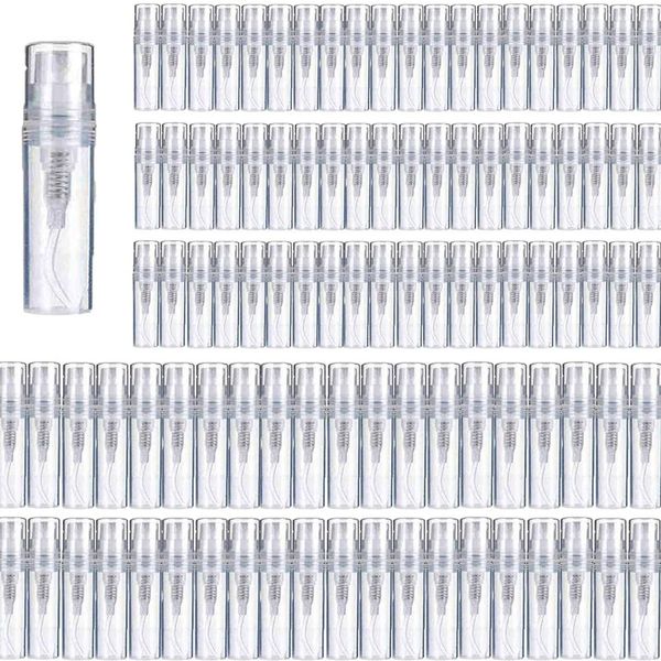 Frasco de perfume 100pcs 2ML / 3ML / 5ML / 10ML Atacado pequeno spray recarregável frasco de perfume separado engarrafamento amostra de enchimento garrafas vazias 231024