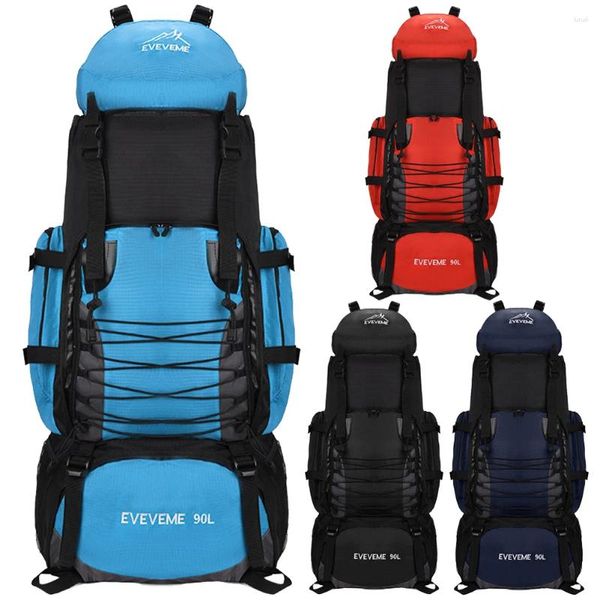 Sacos de armazenamento 90l mochila ao ar livre anti roubo fivela acampamento escalada saco montanhismo caminhadas grandes mochilas esporte