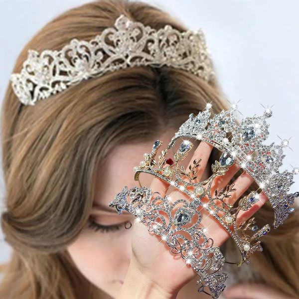 Fermagli per capelli Mollette Principessa Diademi e corone Fascia di cristallo Corona da sposa Accessori per feste di nozze Donna Ragazze Gioielli di moda 231025