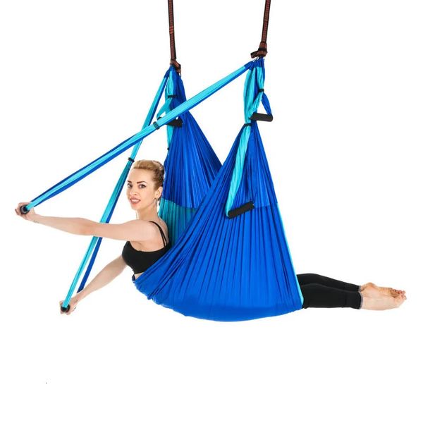 Widerstandsbänder 6 Griffe AntiGravity Yoga Hängematte Trapez Home Gym Hängegürtel Schaukelgurt Pilates Lufttraktionsgerät 2515 m 231024