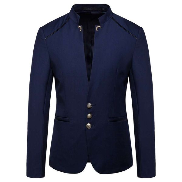 Marka Giyim Bahar Erkekler Moda Trend Küçük Takım Erkek İnce Fit Business Çin Tunik Adam Blazers Ceketler S XL