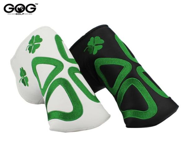 1 stücke Neue Golf Putter Abdeckung Headcover Glück Gras Pu Abdeckung für Blade Golf Putter Hohe Qualität Weiß Schwarz 2 arten 2203105235691