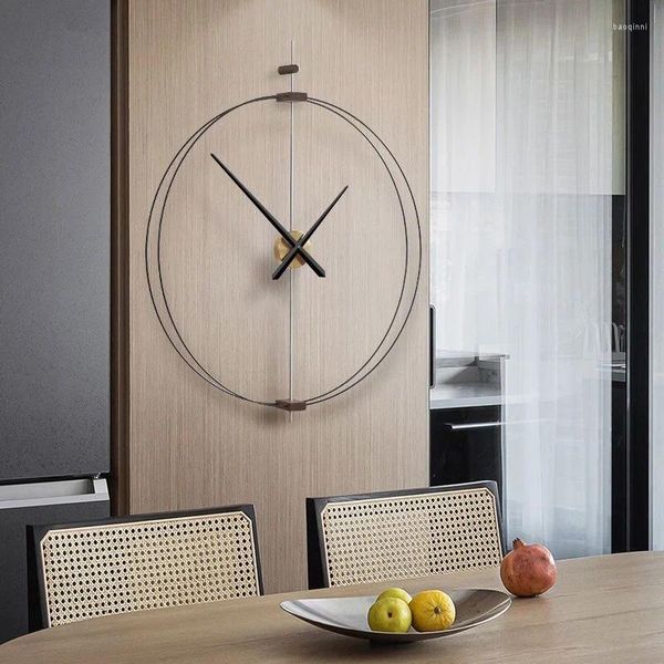 Wanduhren Moderne Kunst Mute Hängende Uhr Nordic Dekorative Wohnzimmer Licht Luxus Kreative Große Zeiger