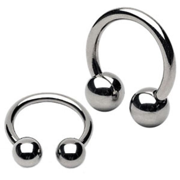 Ferradura de aço 316L Aço Cirúrgico Nariz Labret Orelha Piercing Hoop Ring Sobrancelha Universal 16G Body Jewelry Whole234G