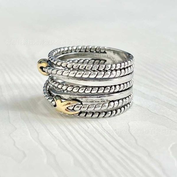 Dy Ring Tasarımcı Klasik Takı Moda Moda Takı Kadınlar Halkası 925 Sterlling Gümüş Çok Katman