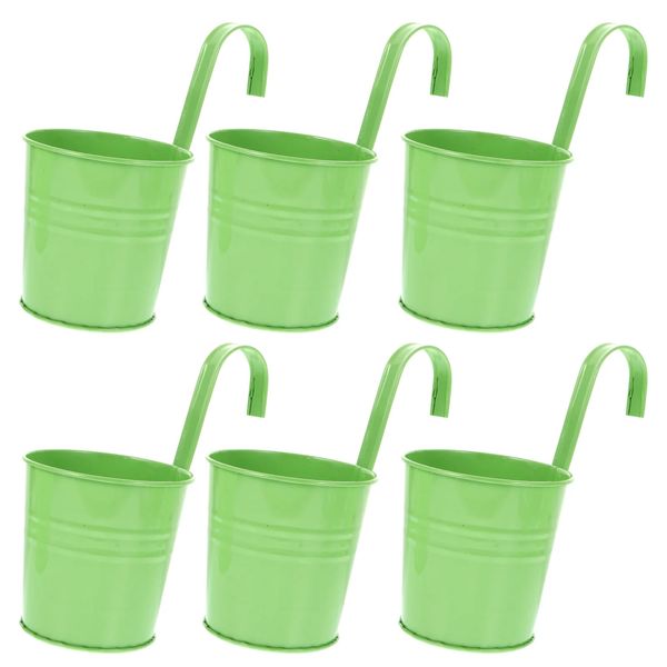 Plantadores Potes 6 PCS Pendurado Plantas De Parede Balde De Flores Suculentas Plantador Potenciômetros De Metal Ao Ar Livre A Cerca De Lata 231025