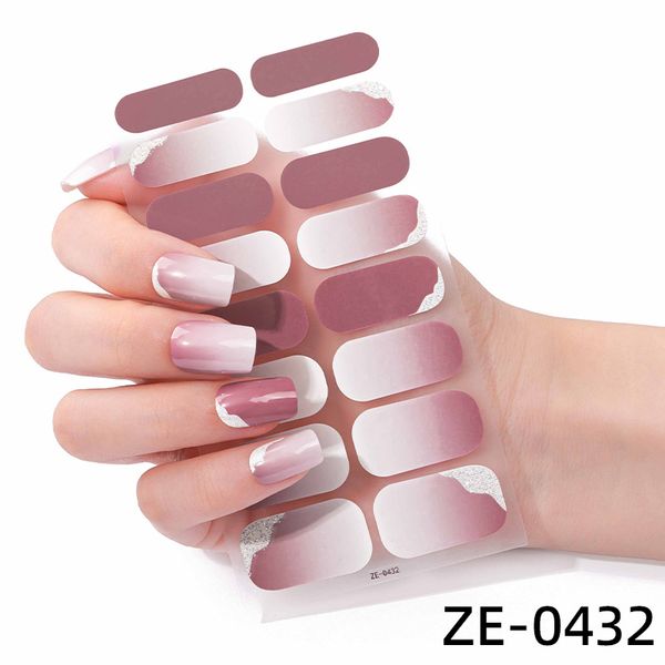 1 Folhas 16 Pcs Primavera Adesivos de Unhas Coloridos Envoltórios de Unhas Completos Série Amarela Tiras de Esmalte Adesivos Tiras de Unhas de Gel Pressione em Adesivos Stick On Unhas Polonês Wraps