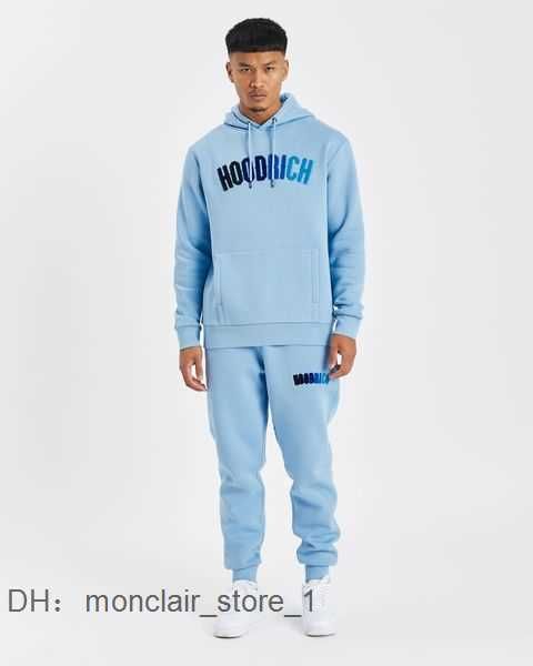 Hoodrich 100% cotone Hoodrichuk Hoodies Set sportivo Asciugamano di lana di alta qualità Felpe ricamate 2023 Felpa con cappuccio invernale per uomo Tuta 1 B9NX