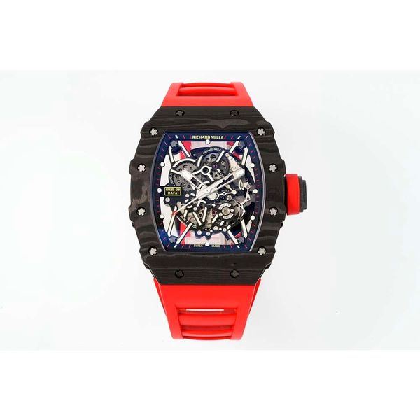 SUPERCLONE Flywheel Rm35-02 Uhren Superclone Luxus Herren mechanische Uhr vollautomatisches Uhrwerk Armband Red Devils Transparente Montres de Luxe