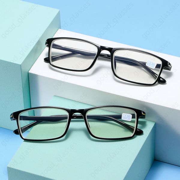 Fashion Square Sonnenbrille Rahmen TR90 Myopie Brille Kurzsichtige Brillen Rezept Myopie Brille Dioptrien -0,5 1 1,5 2 2,5 3 3,5 4 für Männer Frauen