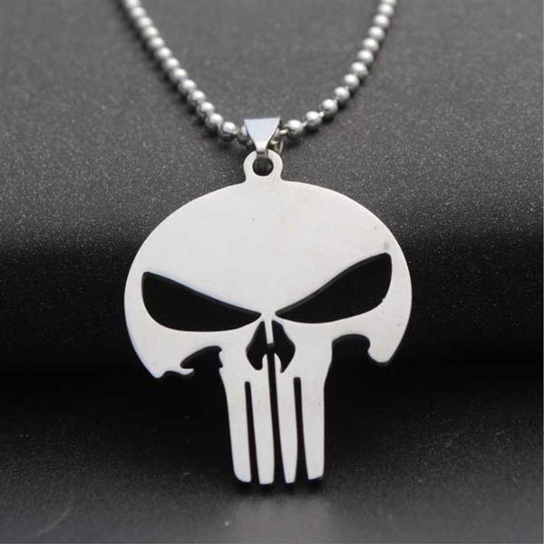 5 stücke Edelstahl Liebe Herz Schädel Clown Horror Scary Maske Zeichen Anhänger Halskette Skeleton Frauen Männer Geschenk Schmuck Necklaces3019