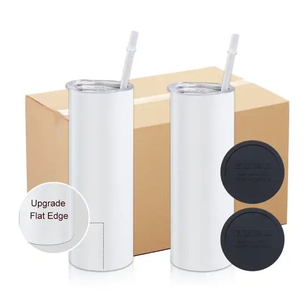 24h navio 20oz sublimação espaços em branco tumblers de aço inoxidável parede dupla isolado carro canecas garrafas térmicas água