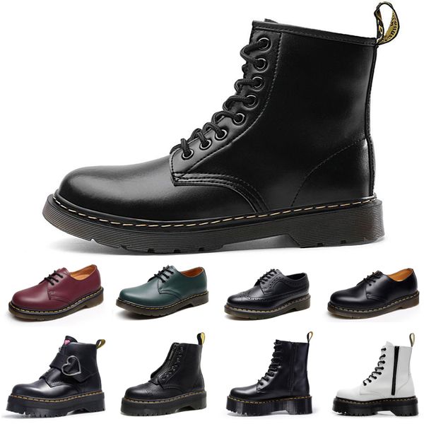 Designer Winter Martin Stiefel für Männer Frauen High Top Schwarz Weiß Doc Martens Booties Herren Outdoor Bottes Damen Plateaustiefel EUR 36-45