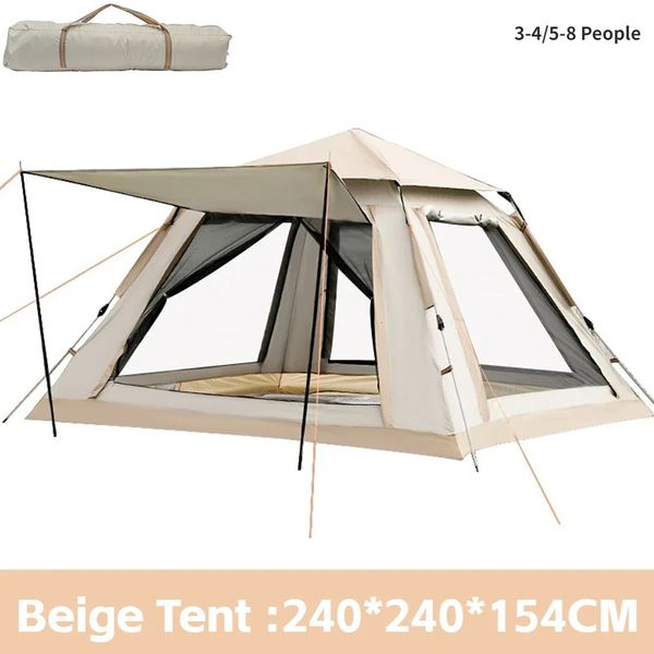 Tendas e abrigos para 5-8 pessoas Pop Cloud Up 2 Tenda para acampamento ao ar livre Dome Tenda Automática Fácil configuração Tenda familiar à prova d'água Caminhadas Mochila 231024