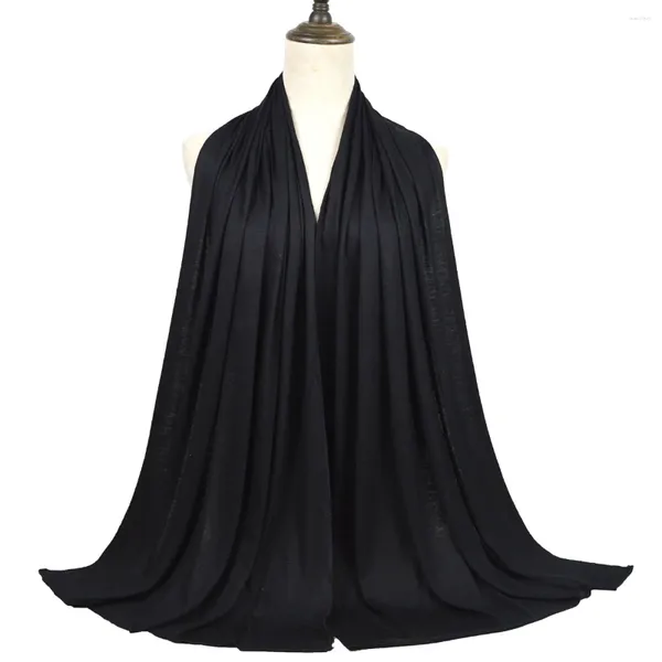 Ethnische Kleidung 170 cm langer Hijab Arabia Islamic Full Cover Inner Soft Schal Frauen Muslim Modal Cotton Jersey Soild Color Wrap Scarvs