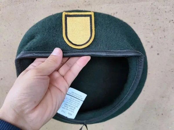 Berretti US ARMY 1° GRUPPO FORZE SPECIALI BERRETTO IN LANA VERDE NERO CAPPELLO MILITARE Copia Rievocazione