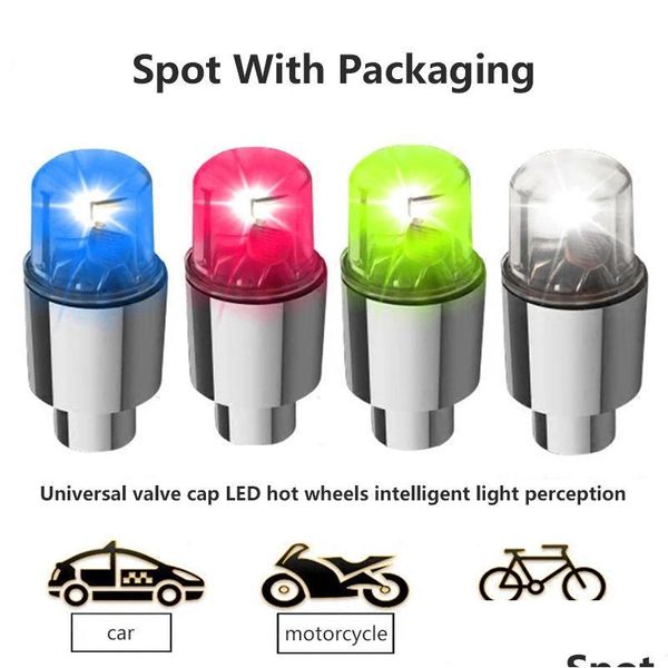 Neuheit Auto Beleuchtung Rad Reifen Reifen Luft Vae Vorbau Led Licht Kappe Er Autos Zubehör Hub Lampe Dekorative Lampen Wasserdicht Drop Liefern