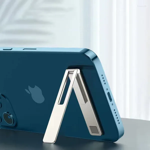 Крючки Магнитная фиксацияГальванический алюминиевый сплав Мини-размер Портативный складной держатель телефона для стола Совместимость