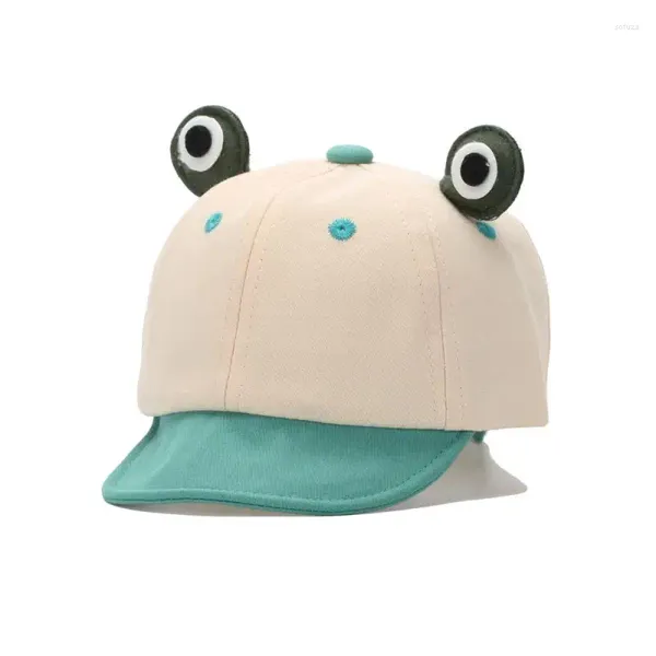 Top Caps Moda Çocuk Beyzbol Kavan Kurbağası Kız Kızlar Toddler Şapka Ayarlanabilir Güneş 6-24 aydır