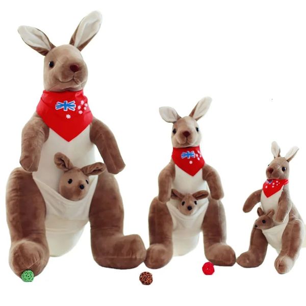 Bambole di peluche 32CM Canguro australiano bambola giocattolo straccio regalo di compleanno per bambini matrimonio decorazione auto cartone animato 231025