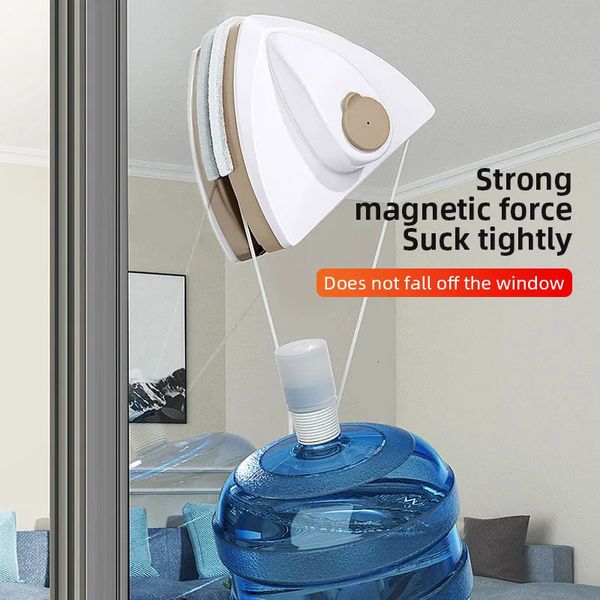 Detergente per finestre magnetico Detergente speciale per ufficio domestico Strumento per la pulizia del vetro Scarico automatico dell'acqua Tergicristallo a doppio strato 231025