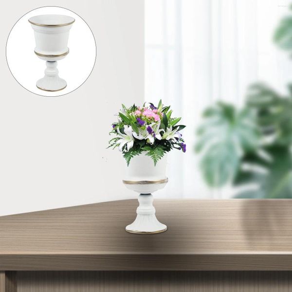 Vasos de ferro urna vasos de flores ao ar livre vaso de flores rústicas decorações de casamento recipiente de jardim