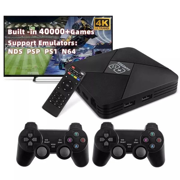 Controladores de jogo Joysticks Retro Dual-system Video Game Console TV Box 50 Emuladores 40000 Jogos para NDS / PS1 / PSP / GBA / N64 Set-top 4K HD Box Game Console 231024