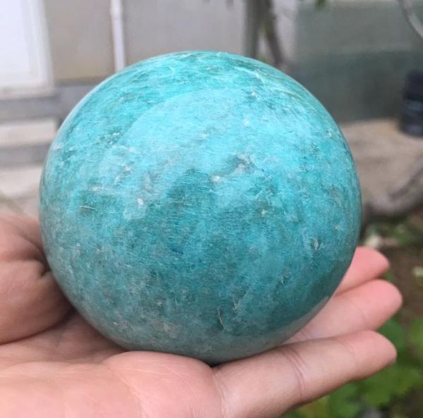 7 cm di grandi dimensioni naturale amazzonite sfera cristallo di quarzo pietra preziosa sfera di potere sfera amazzonica pietra reiki guarigione per la decorazione domestica8412437