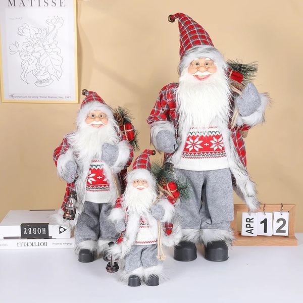 Decorazioni natalizie Grandi bambole di Babbo Natale 30,45 * 60 cm Pendenti di Natale 2023 Merry Tree Decor per la casa Naviidad Presents Noel Gifts Natal 231025