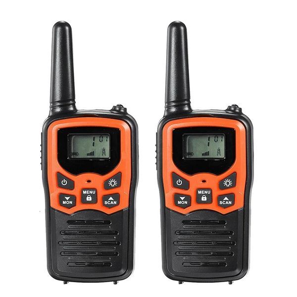 Walkie Talkie 2pcs portátil Walkie Talkie rádio 22 canais definidos 10 km Uhf 400-470 Mhz transceptor de comunicação de longo alcance de banda dupla 231024