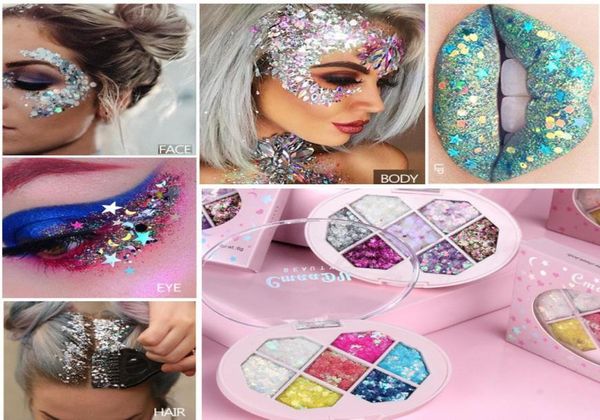 CmaaDu 7 colori glitter ombretto tavolozza polvere viso corpo luccichio gel ombra festival festa trucco occhi cosmetico impermeabile1903387