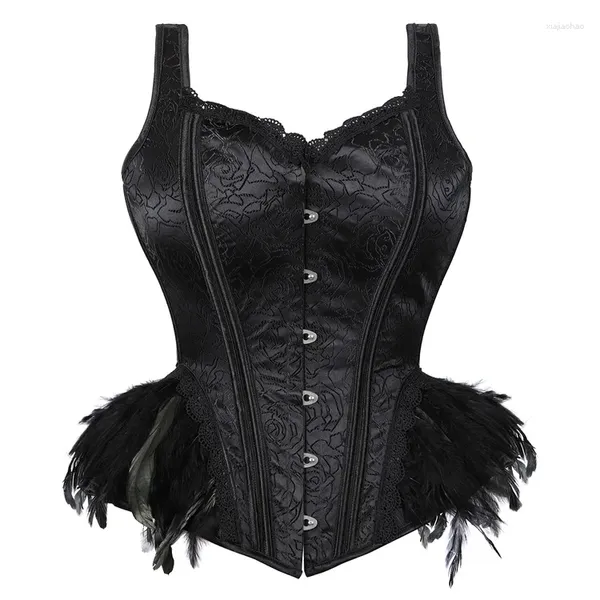 Bustiers espartilhos femininos alças de ombro steampunk sexy corpo bustier overbust exótico espartilho lingerie cintura cincher trajes moda