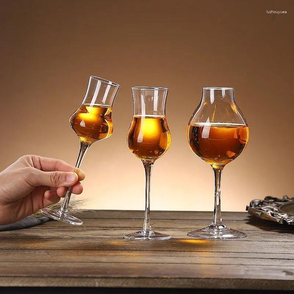 Bicchieri da vino Whisky senza piombo Bicchiere bianco Spirit Calice a tulipano Coppa di cristallo Odore 1/2 Pz