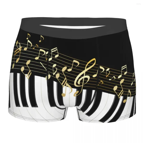 Unterhose Boxer Männer Unterwäsche Männliche Höschen Shorts Klavier Tastatur Und Musiknoten Bequeme Homme