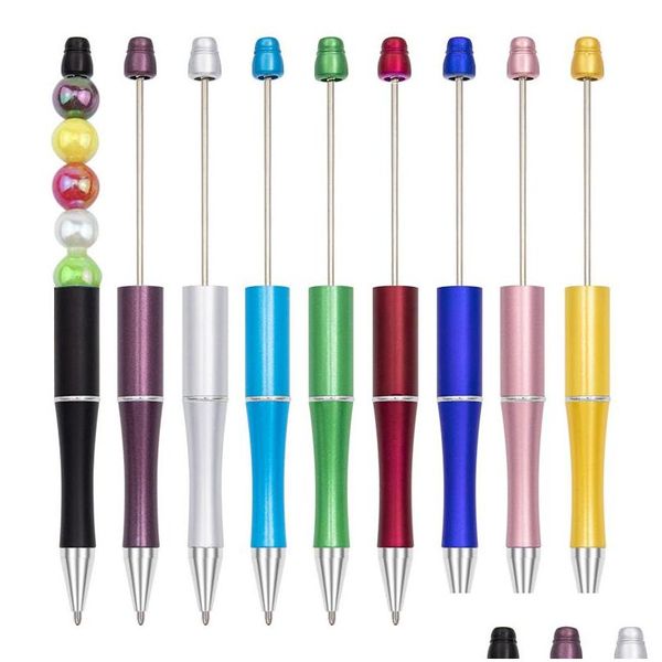 Kugelschreiber Großhandel USA Add A Bead Diy Pen Kugelschreiber Originalperlen Anpassbare Lampe Arbeit Handwerk Schreibwerkzeug Büro Schule Dhqnf