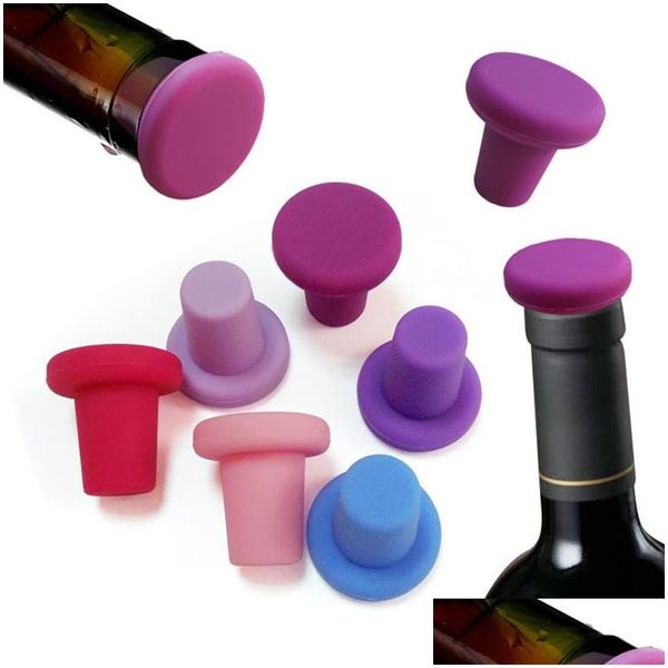 Strumenti da bar 9 colori Tappi per tappi per bottiglie di birra Strumenti per la conservazione di bar di famiglia Bottiglie di vino Sile per uso alimentare Design creativo Sicuro Sano Ho Dhgwc