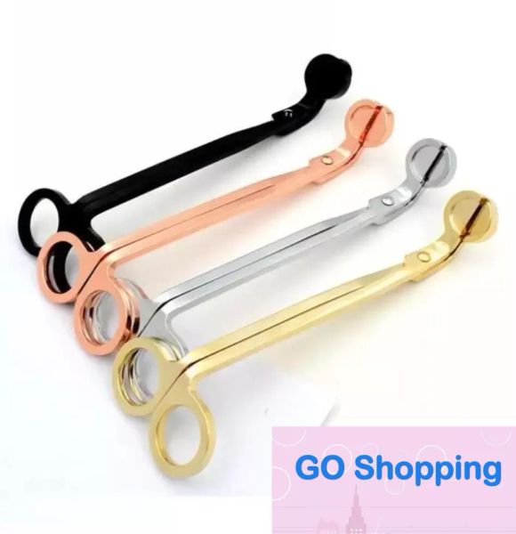 Top Schere Edelstahl Löscher Kerze Docht Trimmer Rose Gold Cutter Docht Öl Lampe Trim Schere Großhandel