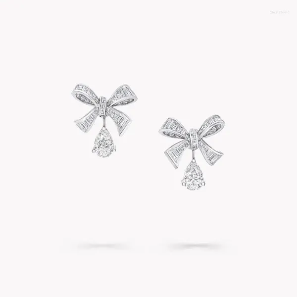 Boucles d'oreilles LONDRES bijoux de haute qualité 925 argent classique Tilda's Bow larme pour les femmes cadeau de charme