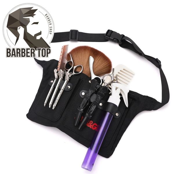 Friseursalon Salon Barber Schere Tasche Clips Scheren Taschen Haarpflege Styling Werkzeuge Friseur Holster Tasche mit abnehmbarem Gürtel 231025