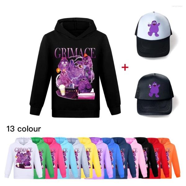 Jaquetas crianças moletom gráfico careta shake meninos hoodies padrão dos desenhos animados outono outwear para crianças roupas boné menina menino pullovers