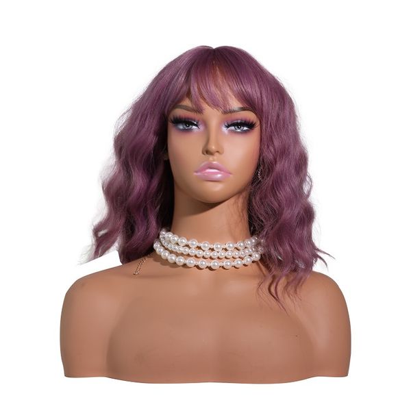 ABD Depo Ücretsiz Gemi 2pcs/Lot Wig Stand Gerçekçi Kadın Manken Kafası Omuz Manikin Head Bust Wig Head Sergi Perukları Kolye Küpe Şapkası