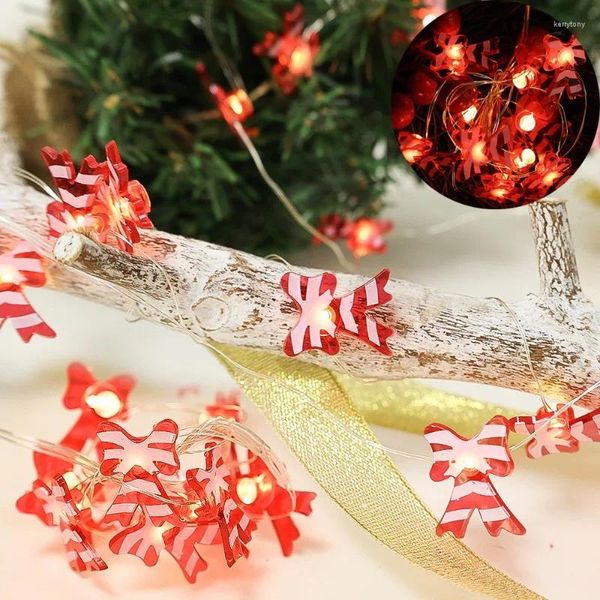 Dizeler 1/4pcs Kırmızı Yay Sıcak Işık Dizesi Pille Destekli Kapalı Düğün Noel Açık Oda Dekorasyon Çelenk Asma Lamba