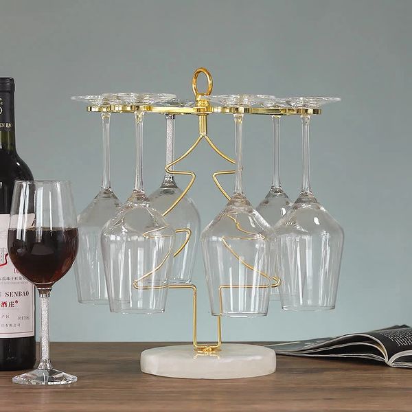 Stemware racks estilo europeu vinho tinto titular de vidro criativo metal vinho copo organizador prateleira de cabeça para baixo titular de vidro de vinho rack de armazenamento 231025