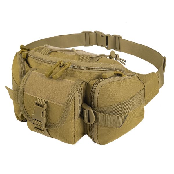 Sacos ao ar livre Tactical Fanny Pack Militar Cintura Saco Ajustável À Prova D 'Água para Pesca Ao Ar Livre Ciclismo Camping Caminhadas Viajando Caça 231024