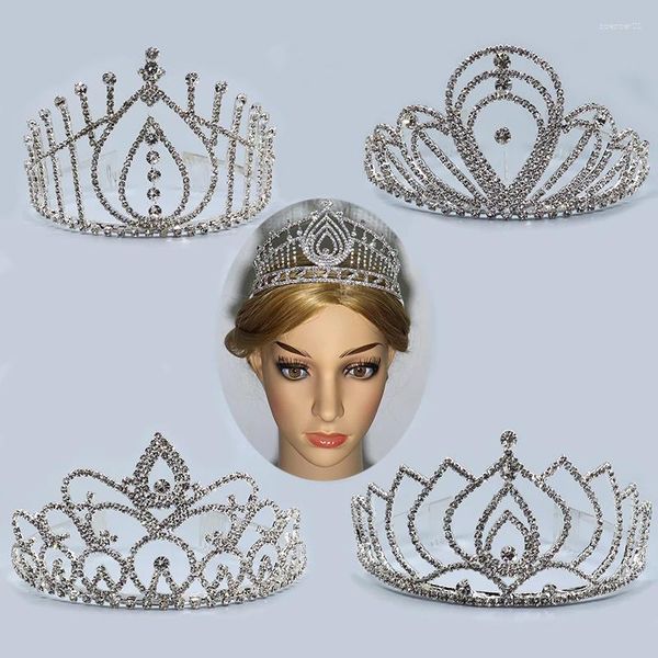 Fermagli per capelli ZANLLOY 5 design Tiara da sposa e corona di strass Grande celebrazione Accessori da sposa femminili Bomboniere da principessa