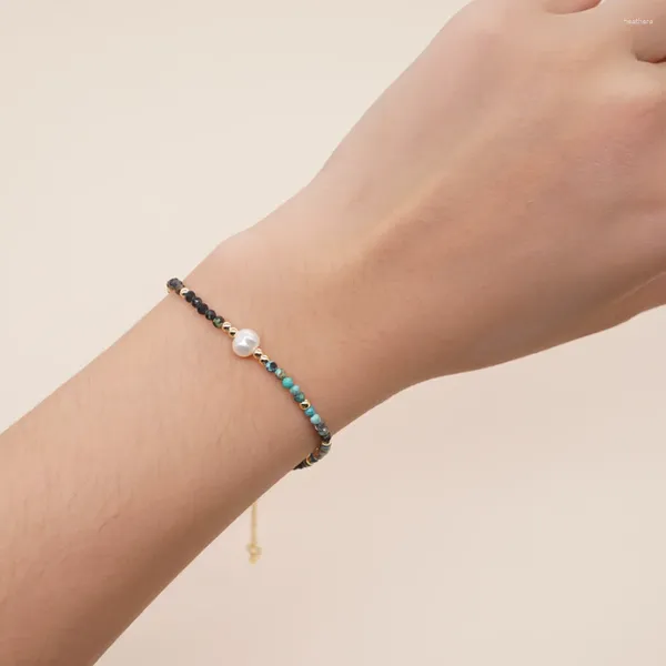 Link pulseiras artesanal boho pulseira pulseira pérolas moda para mulheres acessórios jóias originais frisado lagosta garra fechos casuais