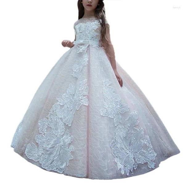 Mädchen Kleider Prinzessin Kleine Mädchen Mit Zug Kinder Festzug Ballkleid Kleid Robe Fille Enfant Mariage De Soiree Lange für